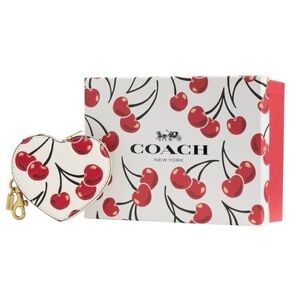 Coach Cherry Heart Coin Purse - Red and White Limited Edition NIB
